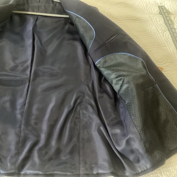 NWT Charles Tyrwhitt Navy Proper Blazer Classic Fit Jacket 48R 100% Wool - Picture 13 of 16